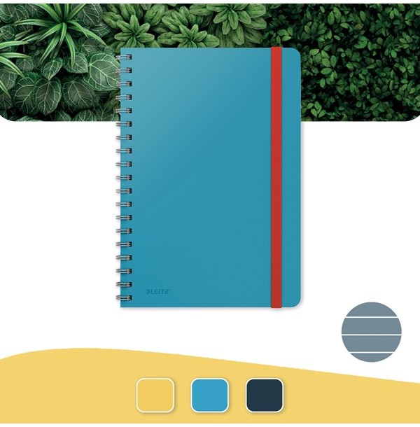 Leitz Notebook Cosy WireB L Ruled Blue 45270061