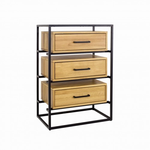 Drewmax Komoda dębowa KD 370 loftowa E878-656DA