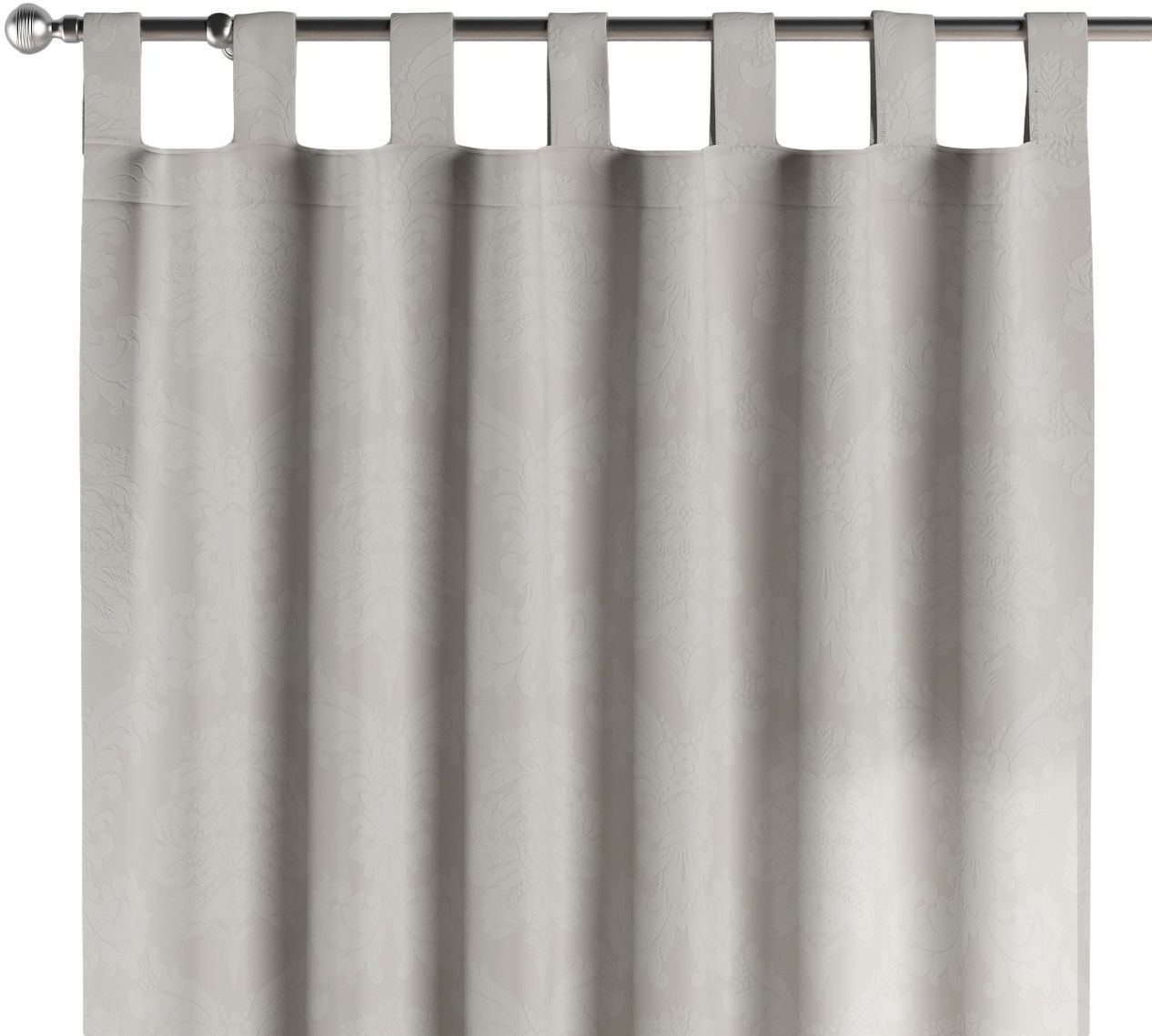 Dekoria Zasłona na szelkach 1 szt. jasny popiel 1szt 130 × 260 cm Damasco 310-613-81