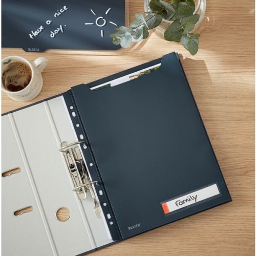 Leitz Koszulka zawieszkowa A4 poszerzana COSY z kieszonką na etykietę szara aksamitna 3szt. /46680089/ ES1491-5