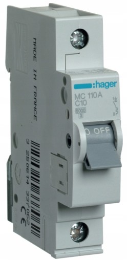Hager wyłącznik nadprądowy MC110A 1P C 10A