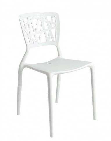 Elior Białe krzesło ażurowe - Timmi