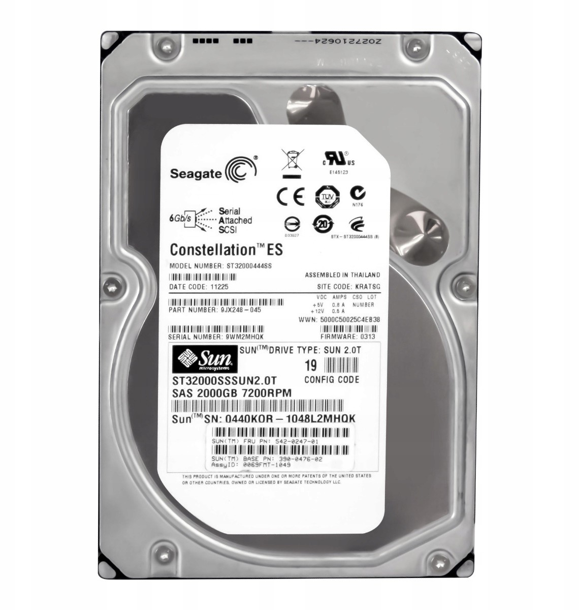 Sun 542-0274-01 2TB SAS-2 3.5'' ST32000SSSUN2.0T