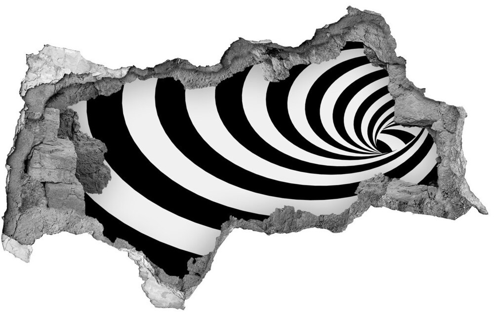 Wallmuralia.pl Samoprzylepna dziura naklejka Spirala w paski