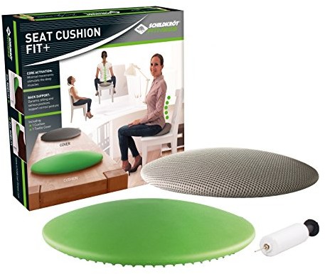 Schildkröt Fitness Seat Cushion Fit +, nowa poduszka do siedzenia, Balance Cushion w kształcie soczewki, pompa z obiciem materiałowym i, w zestawie przedstawiającym ćwiczenia,,,,, 960037 960037