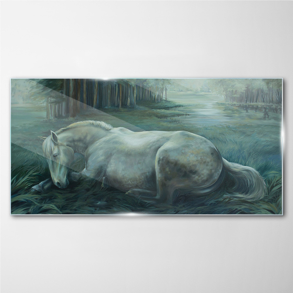 PL Coloray Obraz Szklany las koń przyroda 120x60cm