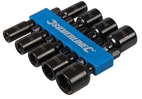Silverline Silver Line klucz nasadowy, stół magnetyczny, 9-częściowy zestaw, 1 sztuki, Black, 855189 855189
