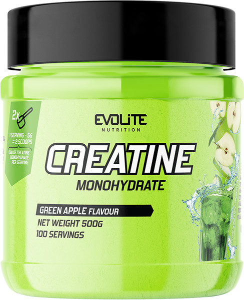 Evolite Creatine Monohydrate 500g Zielone Jabłko