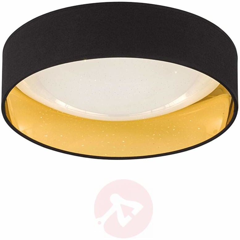 Fischer Honsel Czarno-złota lampa sufitowa LED Sete 40 cm