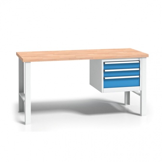 B2B Partner Profesjonalny stół warsztatowy z drewnianym blatem roboczym 179224