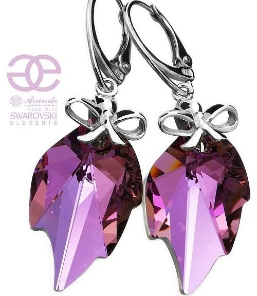 Swarovski Arande NOWE piękne kolczyki VITRAIL LEAF SREBRO 4596382706