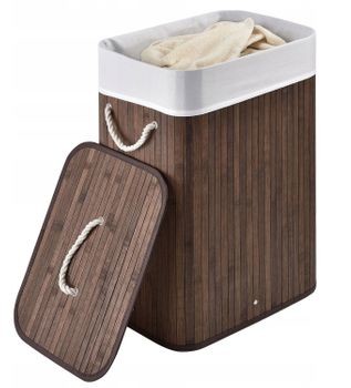 MBR Kosz Pojemnik Na Pranie Brązowy Z Pokrywą 72L 300342_Waschekorb_72braun