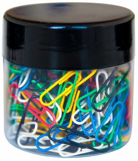 Q-Connect Spinacze okrągłe 26mm 150szt. w plastikowym słoiku mix kolorów X07905 NB-7449