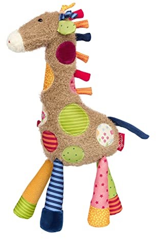 Sigikid 42837 żyrafa, patchworkowa maskotka przytulanka 42837
