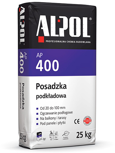 Alpol AP 400 posadzka podkładowa od 20 do 100 mm 25 kg