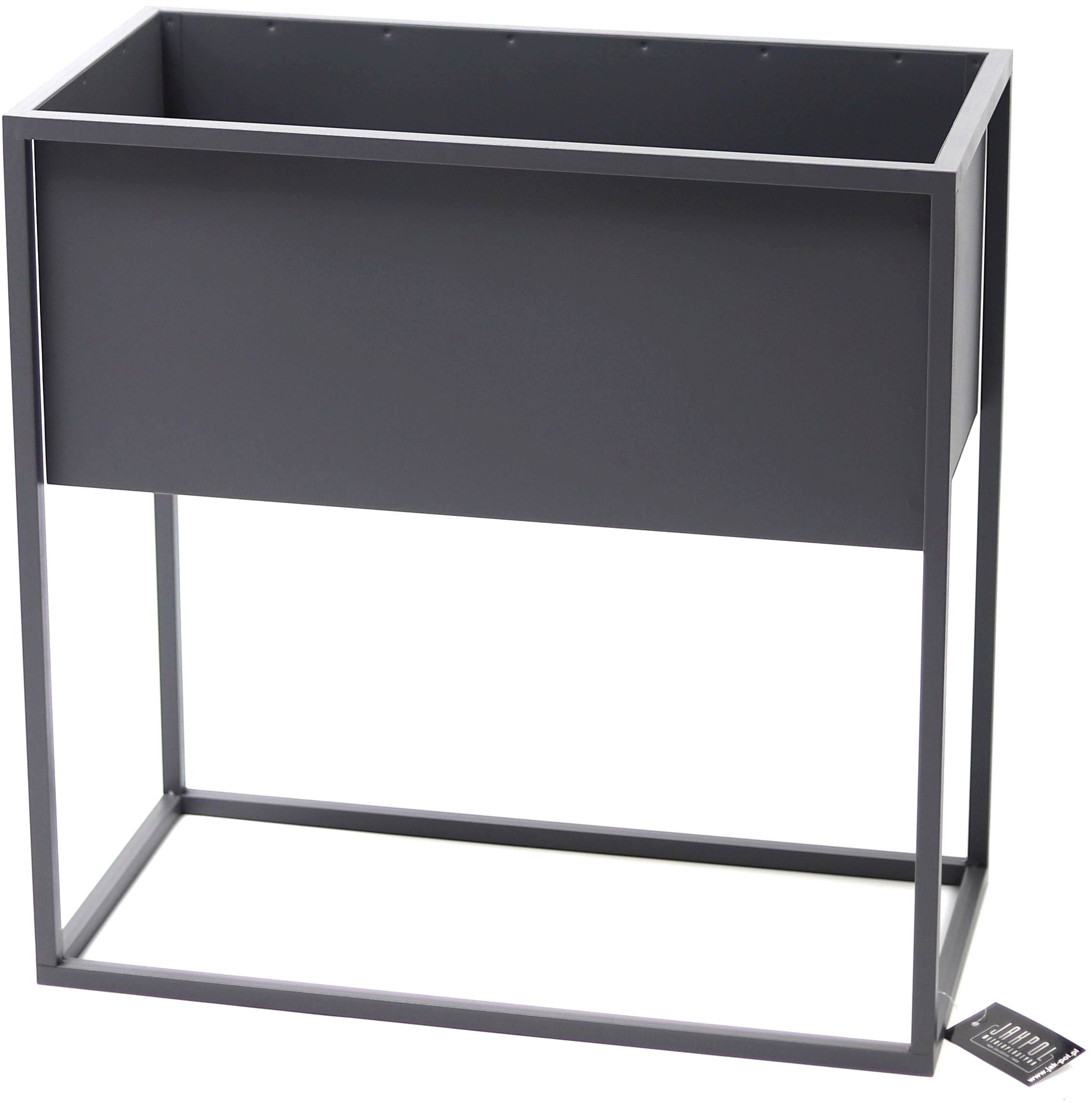 Kwietnik Metalowy Stojak CUBO 60x60x30cm szary skrzynka loft 05-14/S