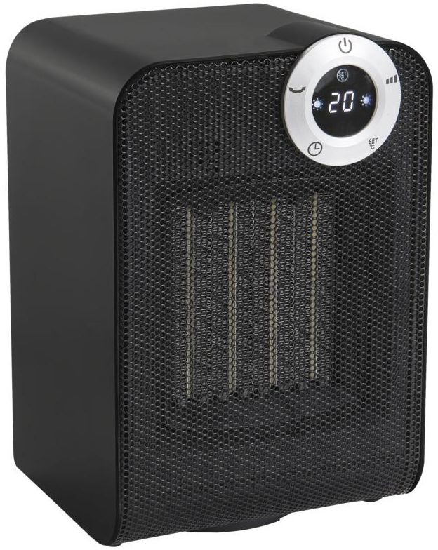 EQUATION Termowentylator ceramiczny 1800 W LED czarny