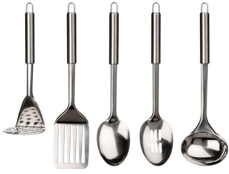 Premier Housewares Uchwyt 4, 5 lub zestaw przyborów kuchennych, różowy/niebieski/zielony/pomarańczowy, PS, nylon 0804792