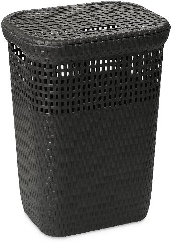 DEA-home dea homeart439an kosz na bieliznę z rattanu 60 L, 44 x 35 x 60 cm, antracyt Z439M097