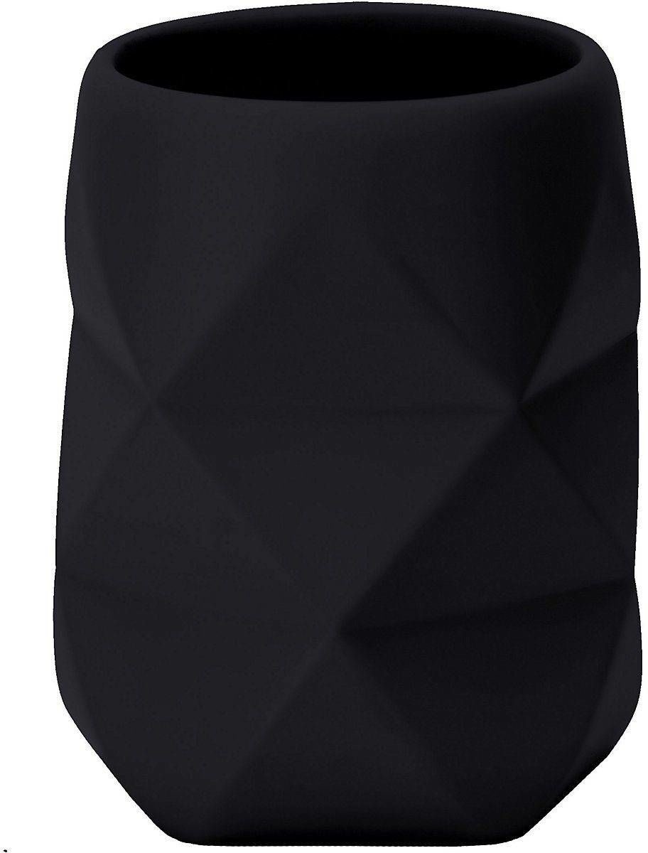Kleine Wolke Kubek na szczoteczki do zębów Crackle Black 4004478319202