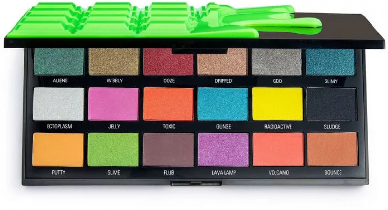 REVOLUTION I Heart I Heart SLIME CHOCOLATE - SHADOW PALETTE - Paleta 18 cieni do powiek I HCP1D01