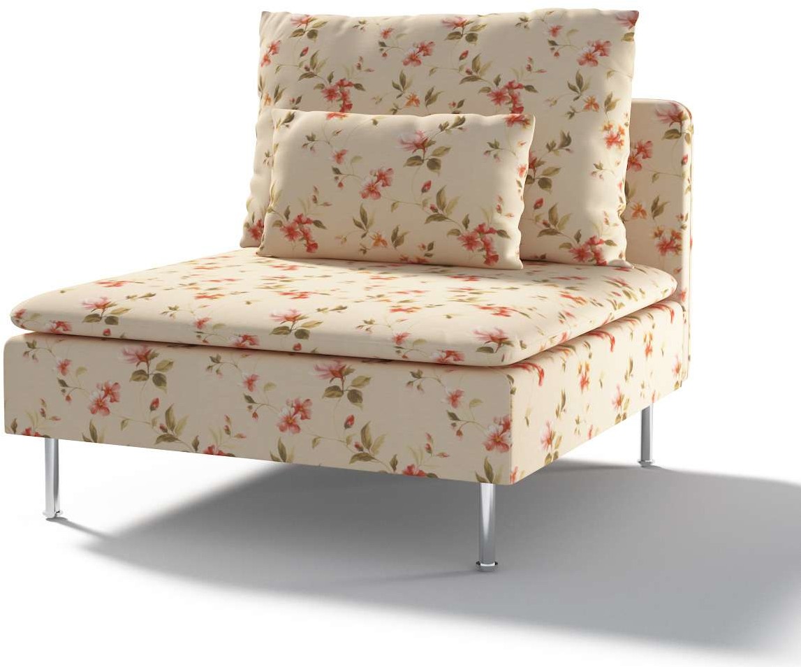 Dekoria pl pl Pokrowiec na moduł Söderhamn 1-osobowy kwiatki na kremowym tle 93 x 99 x 83 cm Londres 1007-143-88