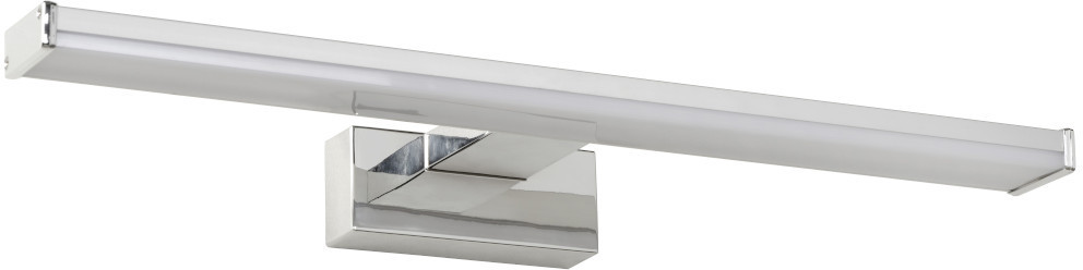 Lucide lucide Onno-lampa ścienna łazienka-LED-1 X 8 W 3000 K-IP44-matowy chrom, aluminium, zintegrowane, 8 W, satynowa chromowana, 40 x 12 x 4 cm 79297/08/12