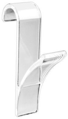 Wenko 4468161100 hak do grzejników na ręczniki przezroczysty zestaw -częściowy, tworzywo sztuczne, 2.5 x 10.5 x 7 cm, przezroczysty 4468161100