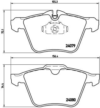 BREMBO Zestaw klocków hamulcowych, hamulce tarczowe P 36 027 P 36 027