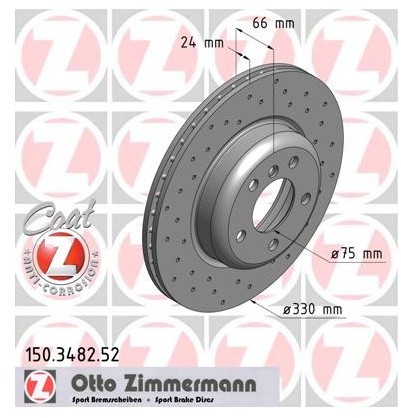 Zimmermann Tarcza hamulcowa 150.3482.52
