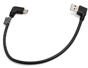 System-S System-S USB-C kabel 30 cm USB 3.1 typ C wtyczka 90 stopni kątowy do USB A 3.0 90 stopni wtyczka kątowa USB-C Kabel_30cm