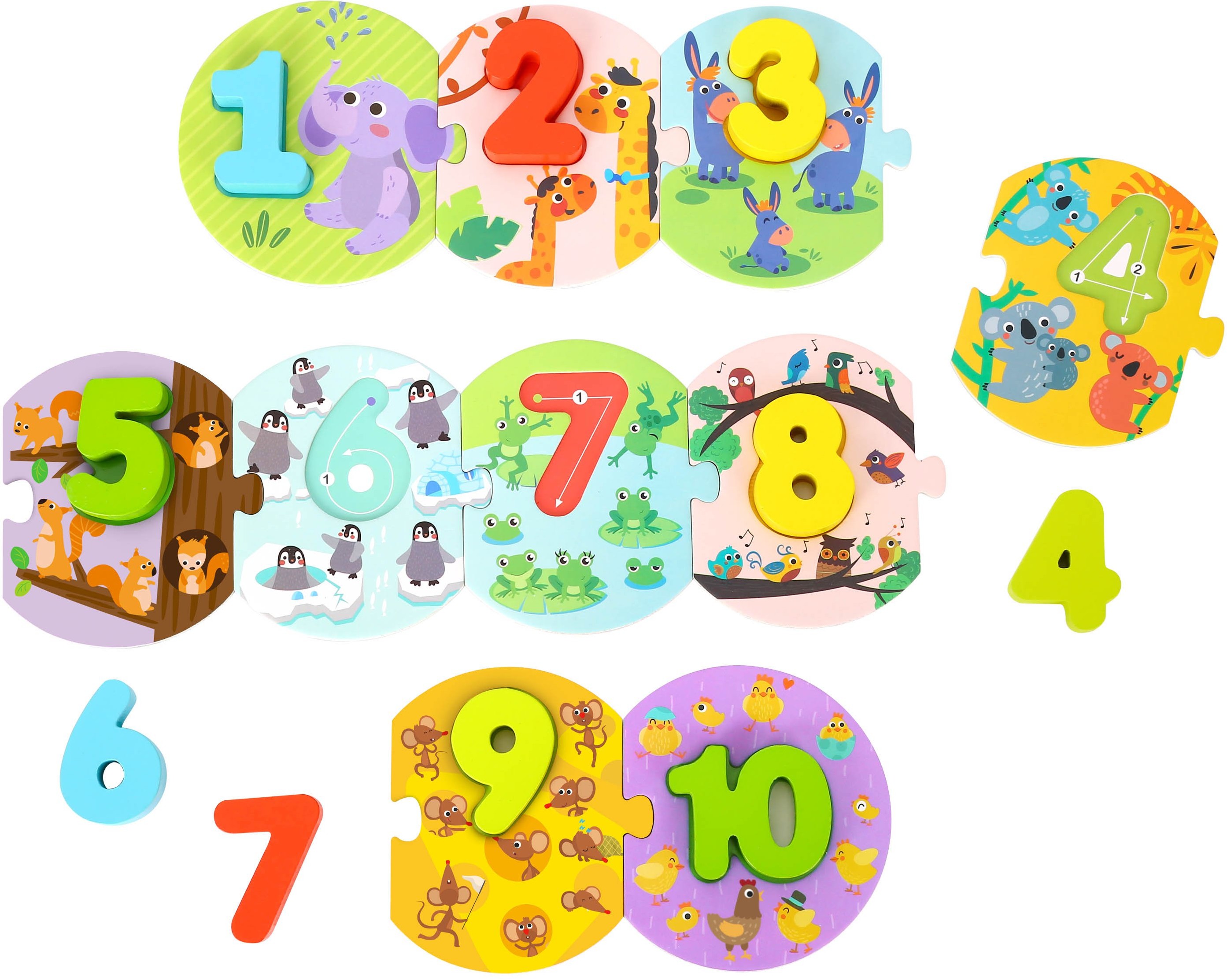 Tooky Toy TOOKY TOY Edukacyjne Puzzle Układanka Nauka Liczenia TL496