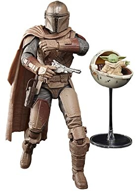 Star Wars The Black Series The Mandalorian and Grogu (Arvala-7) Zabawki 15 cm Skala Mandalorian Figurki akcji, dla dzieci w wieku od 4 lat C-3565A