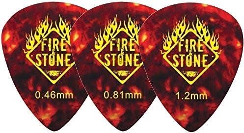 FireStone Plektron ognia/kostka mieszanka celuloidowa, kształt 351, 1,20 mm, żółwia, 12 sztuk 523863