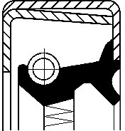 CORTECO Pierścień uszczelniający wału, różnicowy 12011785B