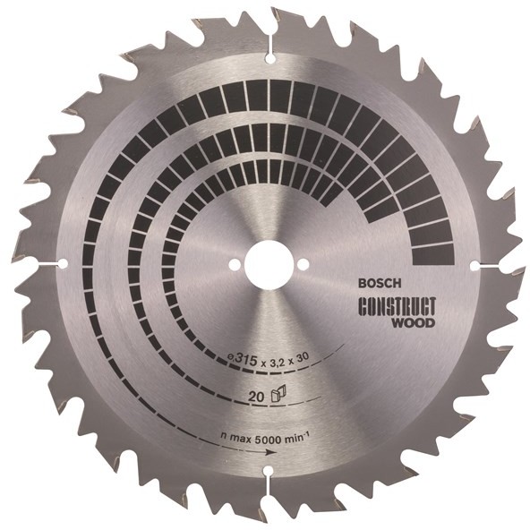 Bosch Tarcza do piły tarczowej Construct Wood 315 x 30 x 3 2 mm 20 SB2 2608640701 1 szt