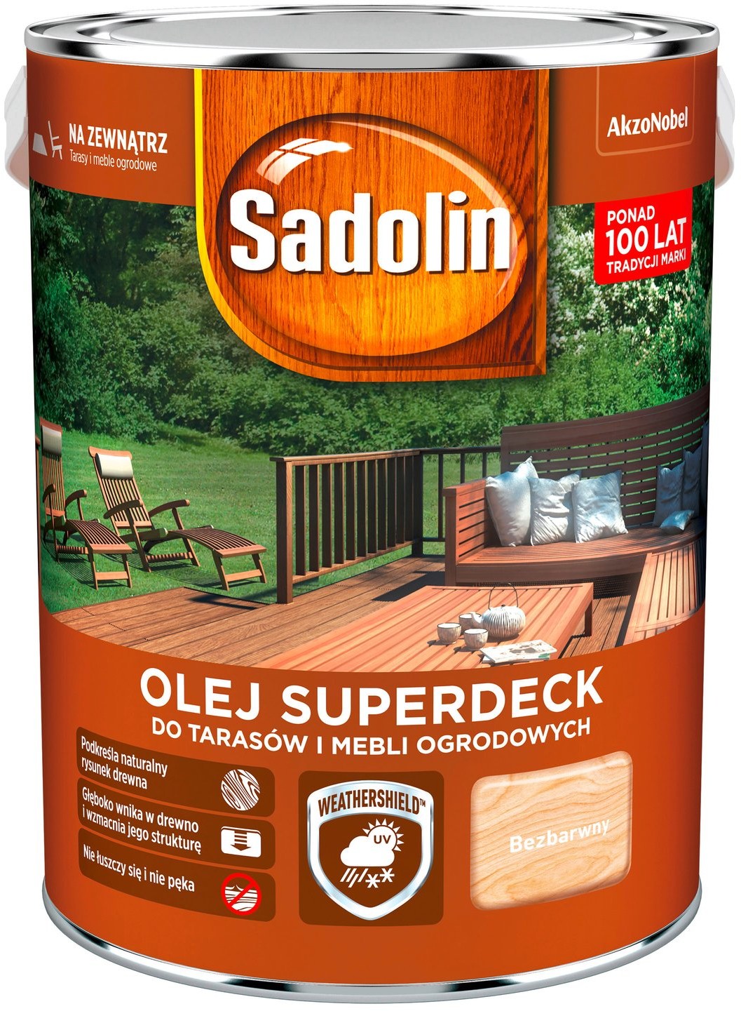 Sadolin Olej Superdeck do tarasów i mebli ogrodowych bezbarwny 5L