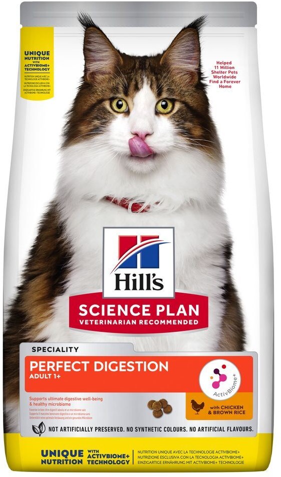 Hill's Science Plan 15% taniej! Duże opakowanie Science Plan dla kota - Adult Perfect Digestion, kurczak, 7 kg