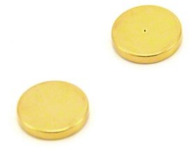 first4magnetsTM first4magnets magnes dołki na North Face, 2 sztuki, metalowy, pozłacany, średnica 12 MM X 2 MM grubości złota polaryzacji f4mpm-2 F4MPM-2