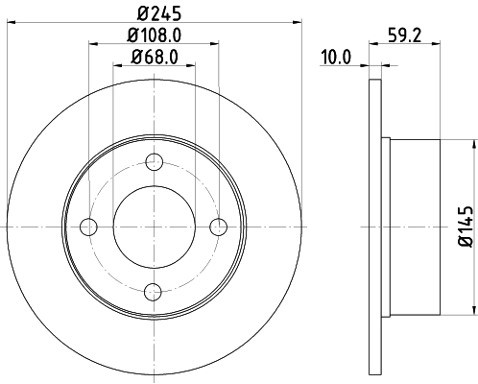 HELLA PAGID Tarcza hamulcowa PAGID 8DD355100-601