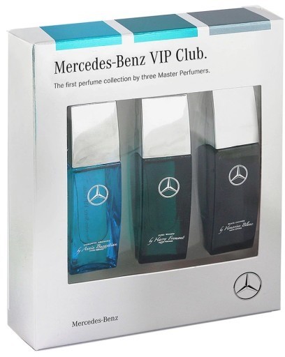 MERCEDES BENZ Zestaw VIP Club Black Leather by Honorine Blanc 7ml + Pure Woody by Harry Fremont 7ml + Energetic Aromatic by Annie Buzantian 7ml woda toaletowa