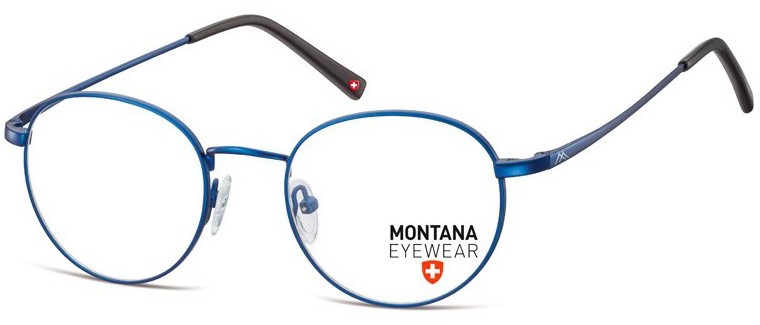 Montana Granatowe Lenonki okragle okulary oprawki optyczne MM609E
