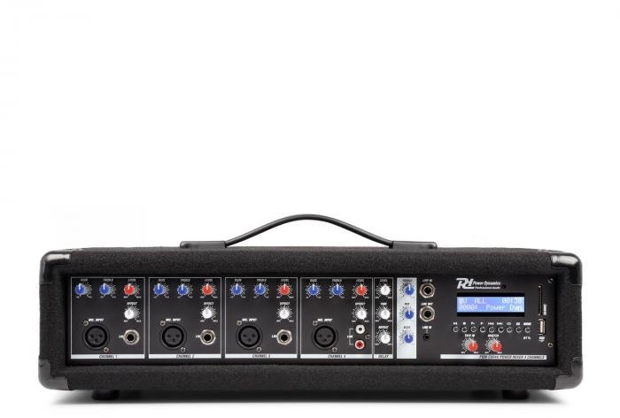 Power Dynamics PDM-C405A 4-kanałowy mikser ze wzmacniaczem, port USB i SD Sky-171.157