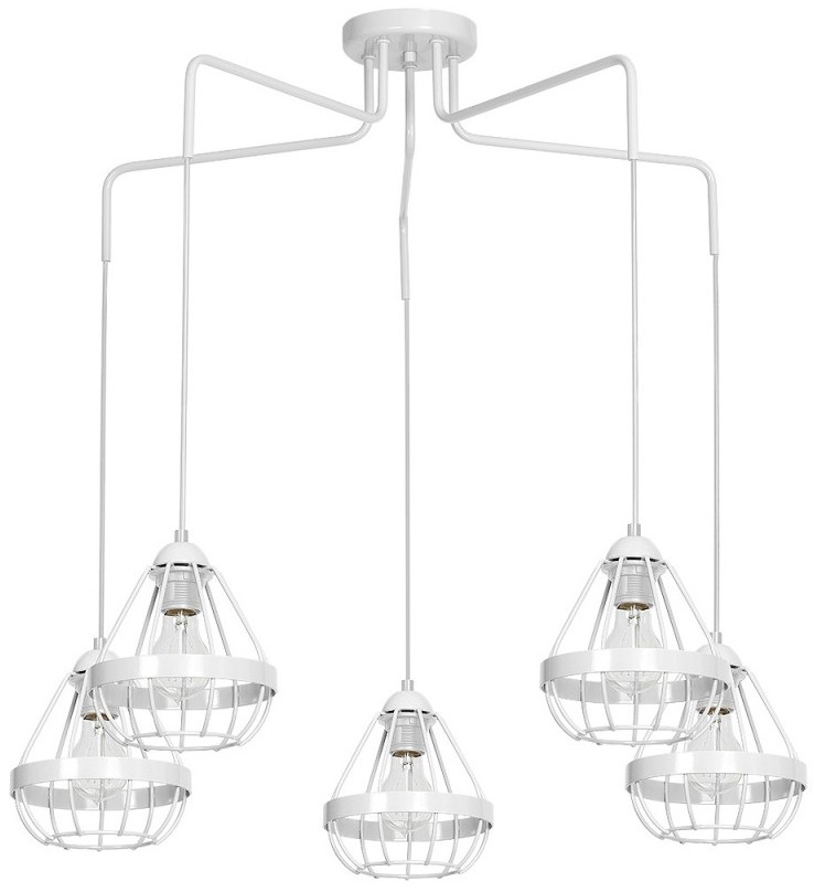 Decoland Żyrandol RING 5xE27/60W/230V biała