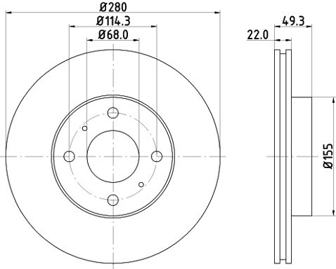 HELLA PAGID Tarcza hamulcowa PAGID 8DD355107-991