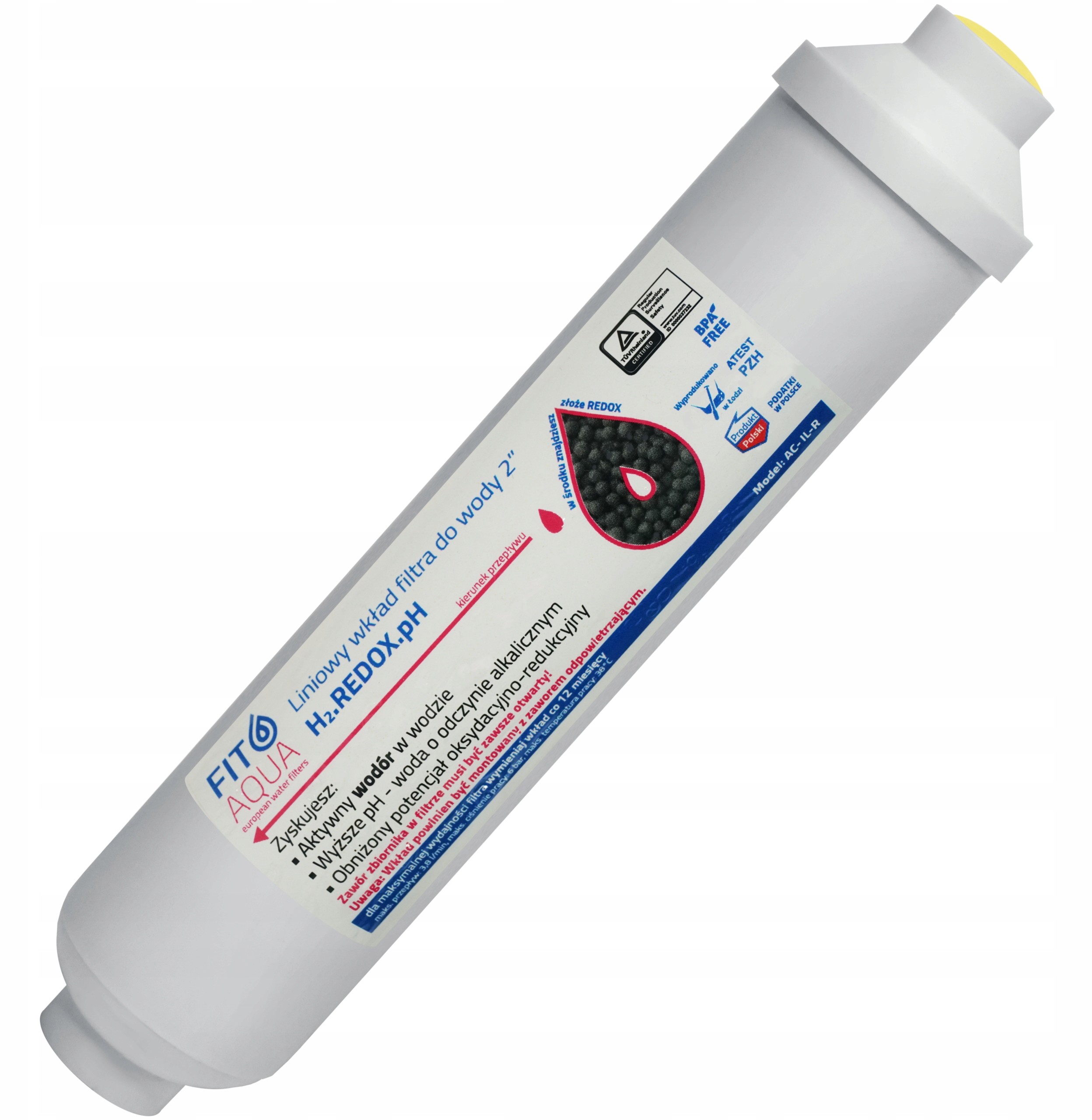 Jonizator Wkład Aktywny Wodór Fitaqua Redox Ph 2''