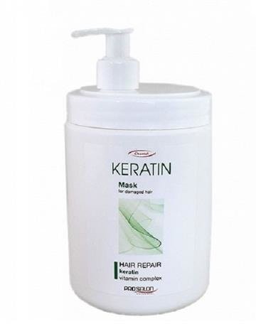 Chantal Prosalon Keratin Hair Repair Vitamin Complex Mask For Damaged Hair intensywnie odbudowująca maska z keratyną do włosów matowych. zniszczonych i osłabionych zabiegami fryzjerskimi 1000g 64470-uniw