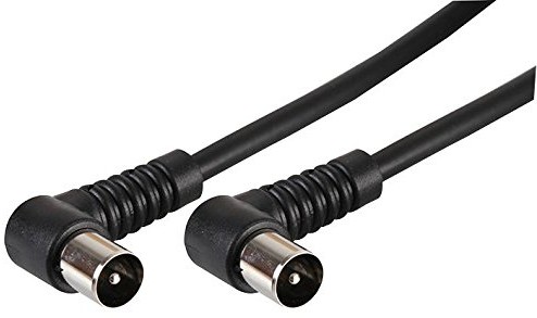Signal Pro Pro JR9009A/2M BLACK-ROHS przewód antenowy do TV, 90 stopni wtyczka koncentryczna 90 stopni, 2 m, czarny JR9009A/2M BLACK-ROHS