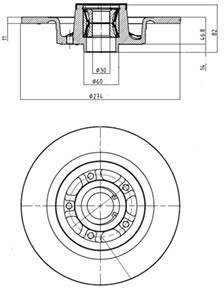 Delphi Tarcza hamulcowa BG9026RS