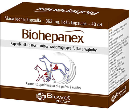 Фото - Ліки й вітаміни BIOWET Biohepanex forte 40 kapsułek